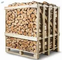 Dried Firewood In Bags Oak Fire Wood On Pallets