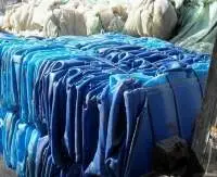100% HDPE Blue Drum Bale Scrap  
