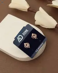 Gold Plated Fancy AD Earring Studs