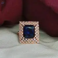 Rose Gold Plated Fancy AD Rings