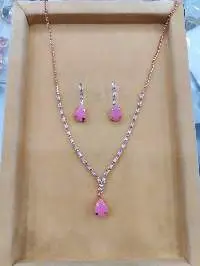 Rose Gold Plated Party Necklace Set