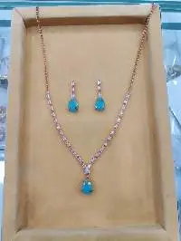 Rose Gold Plated Party Necklace Set