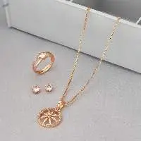 Gold Plated Fancy Jewelry Combo Set