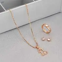 Gold Plated Fancy Jewellery Combo Set
