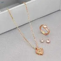 Gold Plated Fancy Jewelry Combo Set