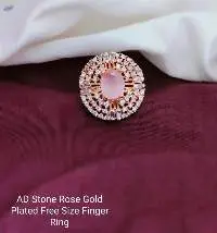 Rose Gold Plated Fancy AD Rings