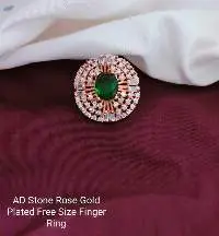 Rose Gold Plated Fancy AD Rings