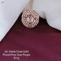 Rose Gold Plated Fancy AD Rings