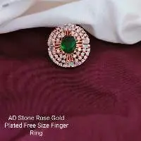 Rose Gold Plated Fancy AD Rings