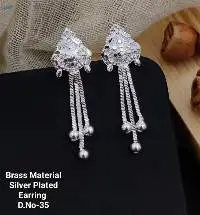 Brass Made Silver Plated Earring
