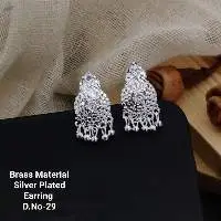 Brass Made Silver Plated Earring