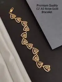 Premium Quality Gold Plated Fancy Cz Ad Bracelet