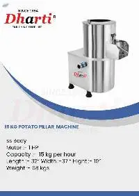 15 Kg Potato Peelar Machine