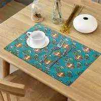 Floral Printed Cotton Table Mat
