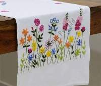 Cotton Embroidered Table Runner