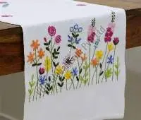 Cotton Embroidered Table Runner