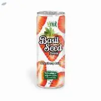 Basil Seed Drink With Strawberry Juice Flavor