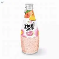 290ml VINUT Basil seed drink with Peach flavor