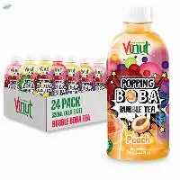 320ml Popping Boba Bubble Tea peach