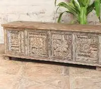 Carved Wood Side Table Furniture