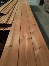 Thermo pine wood cladding