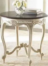 Hand-carved Wooden Round Table