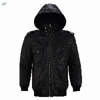 Leather Hoodie Jacket (Men)