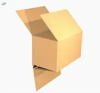 Single Wall Carton With Fully Overlapping Flaps