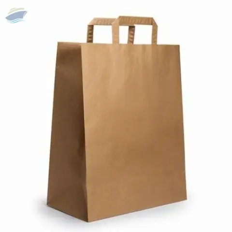 Brown Paper Bags With Rectangular Handle