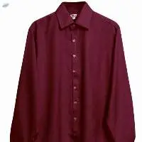 Burgundy Wine Textured Crepe Shirt