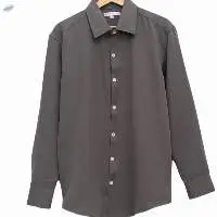 Grey Textured Crepe Shirt