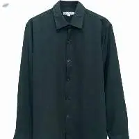 Intense Green Textured Crepe Shirt