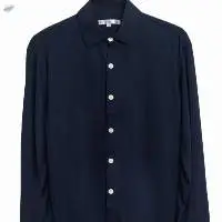Knit Navy Blue Classic Shirt