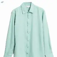 Mint Green Textured Crepe Shirt