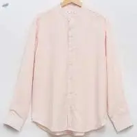 Soft Baby Pink Chinese Collar Shirt