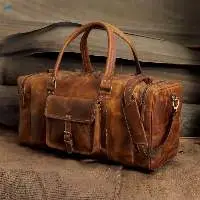 Genuine Leather Duffel Bag / Gym Bag