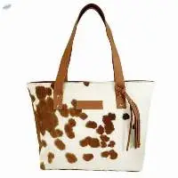 Genuine Leather Cow Hair-on Tote Bag