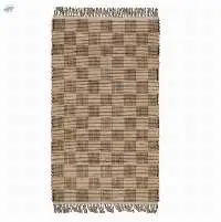 Handwoven Natural Jute Geometric Area Rug