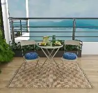 Handwoven Natural Jute Geometric Area Rug