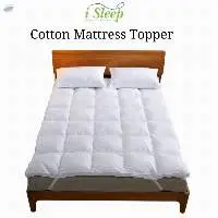 ISleep Mattress 100% Cotton Fitted Topper