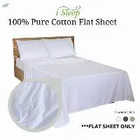 iSleep 100% Pure Cotton Flat Sheet