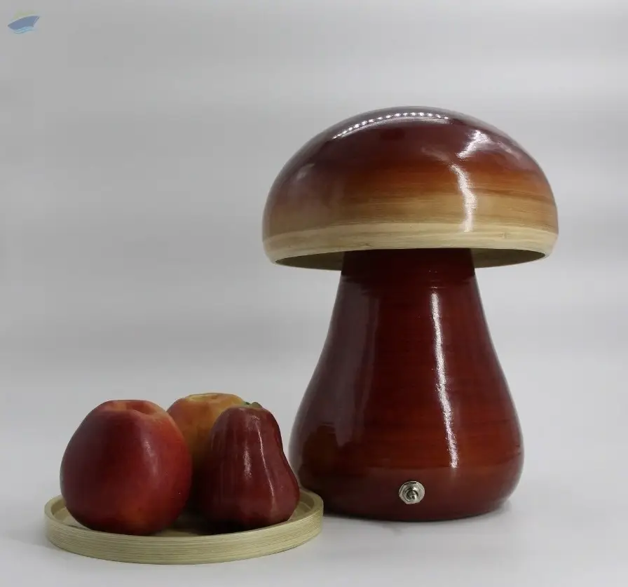 Mushroom Shaped Bamboo Lamp