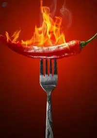 Red Hot Chili Powder Pepper Isolated