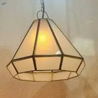 Frosted Glass Pyramid Pendant Light