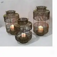 Alternate Weaverd Wire Lanterns Set Of 3
