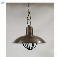 Baked Brass Industrial Pendant Light