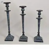 Hammered Candle Holder Set of 3