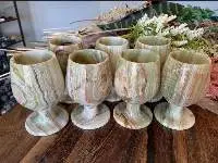 Green Onyx Crystal Wine Glass
