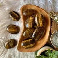 Bulk 1 Kg Tiger Eye Palm Stone