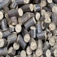 Castor seed shell briquettes
